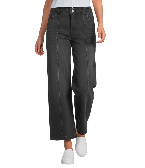 カットフロムザクロス レディース ボトムス デニムパンツ ワイドレッグ アンクル ジーンズ KUT from the Kloth Meg Stretch Denim High Rise Wide Leg Anklength Jeans Enjoy WGrey