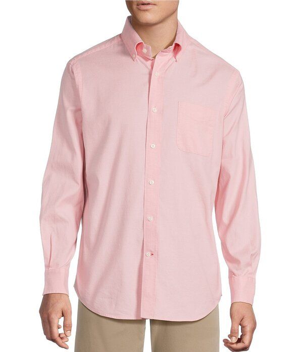 ダニエル クレミュ メンズ トップス シャツ オックスフォード Cremieux Blue Labelightweight Solid Oxford Long Sleeve Woven Shirt Pink ピンク