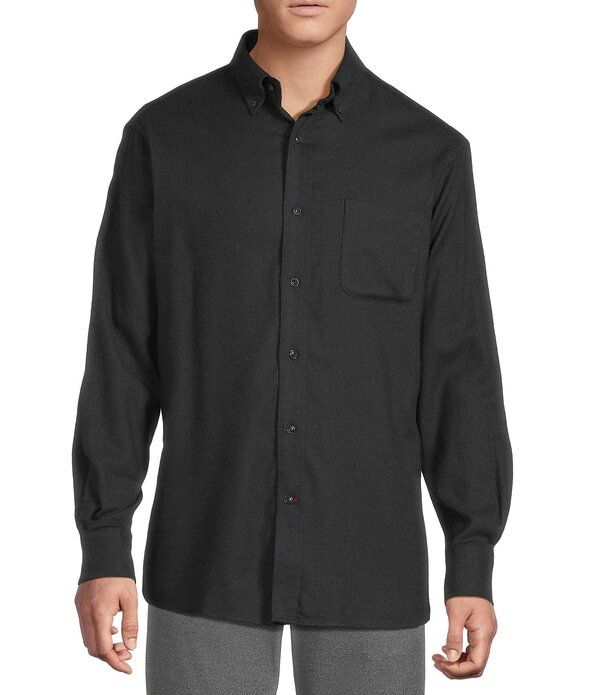 ダニエル クレミュ メンズ トップス シャツ ボタンダウン Cremieux Blue Label St Moritz Collection Long Sleeve Button Down Solid Woven Shirt Charcoal チャコール
