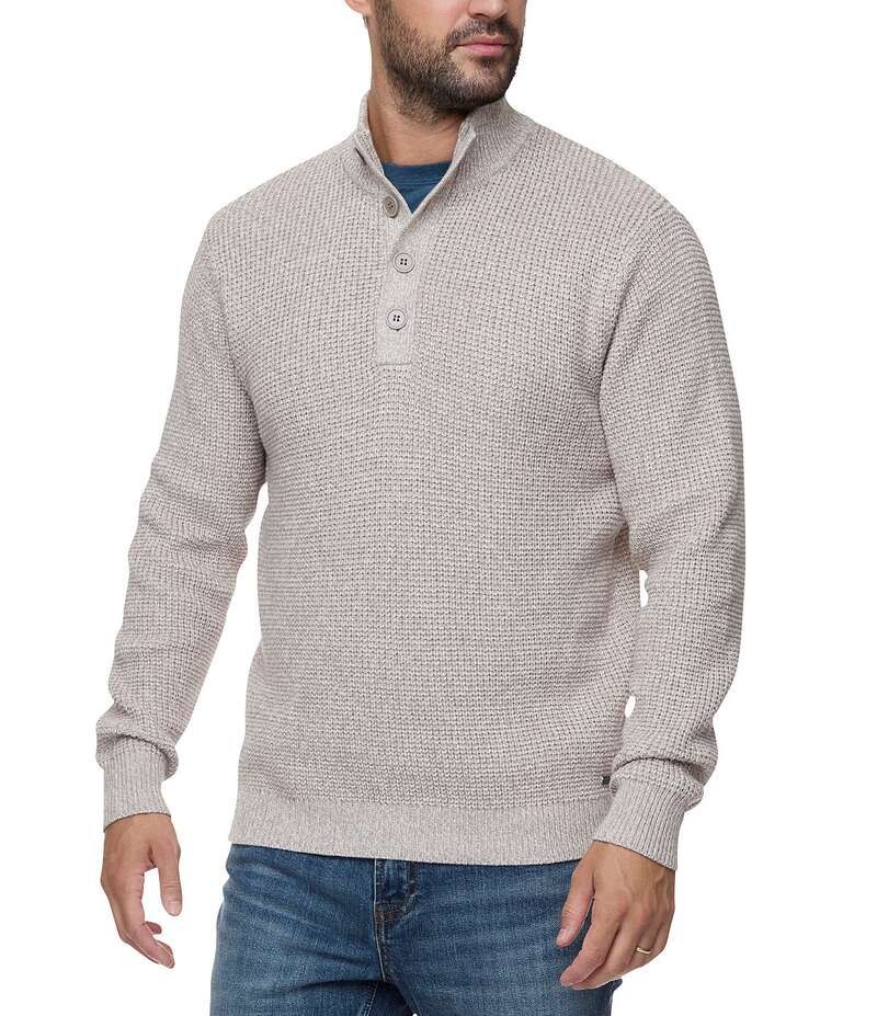 フラッグ アンド アンセム メンズ アウター ニット・セーター モックネック Flag and Anthem Denver Mock Neck Pullover Oatmeal Heather ヘザー
