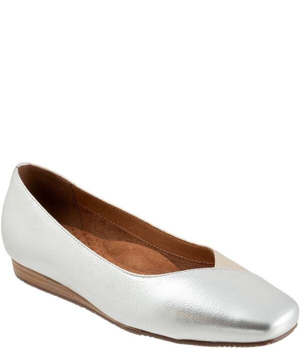 ソフトウォーク レディース シューズ サンダル ミニ レザー SoftWalk Vina Leather Mini Wedge Slip On PumpsilverChampagne シャンパン