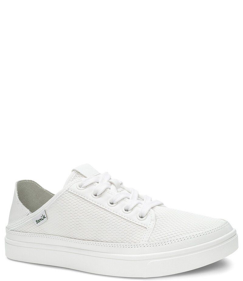 サヌーク レディース ボトムス カジュアルパンツ メッシュ スニーカー Sanuk Womens Tydal Mesh Slip On Sneakers White ホワイト