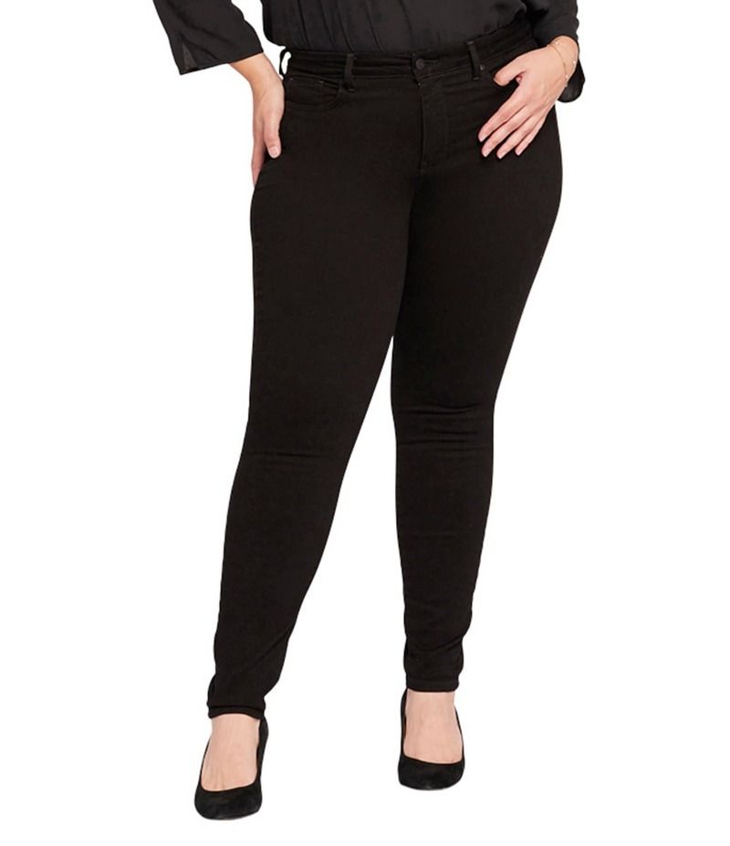 エヌワイディージェイ レディース ボトムス デニムパンツ プラスサイズ アンクル ジーンズ NYDJ Plusize Ami Stretch Denim Skinny Leg Ankle Jeans Black ブラック