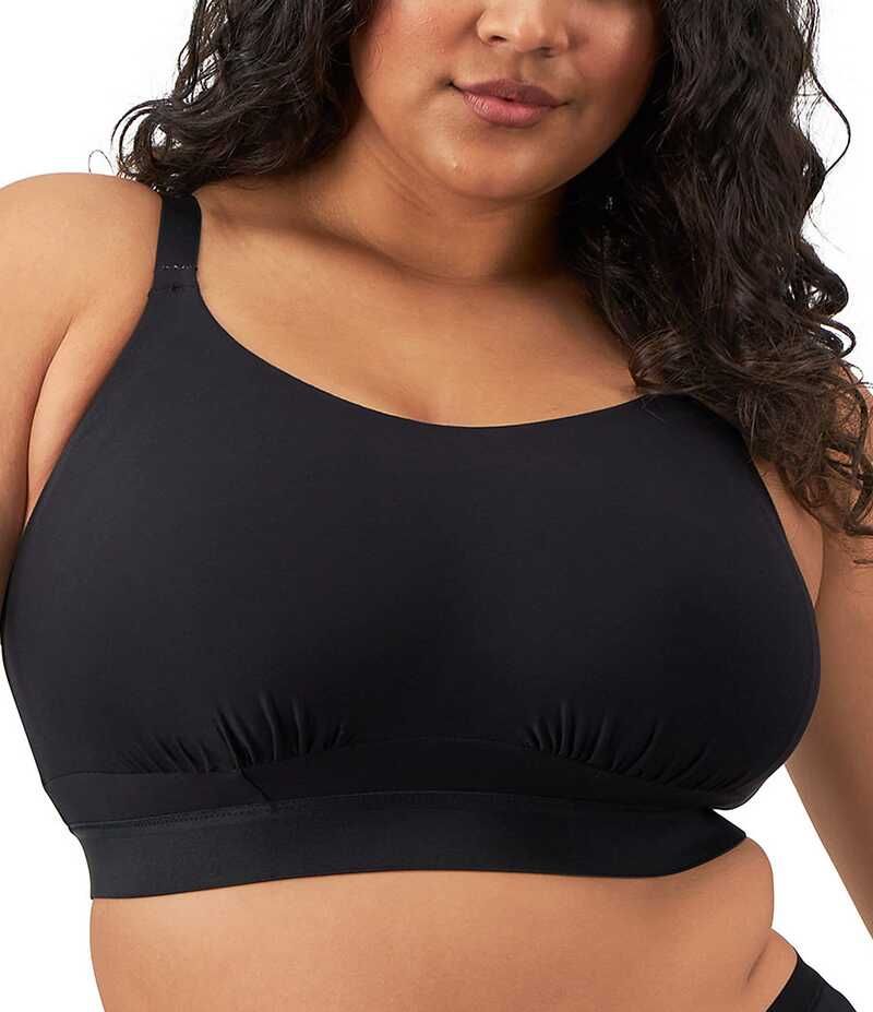 エロミ レディース アンダーウェア ブラジャー ダウン Elomi Downtime Wireless Bralette Black ブラック