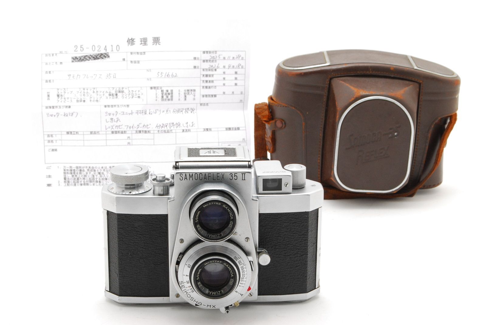 【現状品】Samocaflex 35 II サモカフレックス 二眼レフ 35mm フィルムカメラ EZUMAR 50mm f/2.8 レンズ #V1165