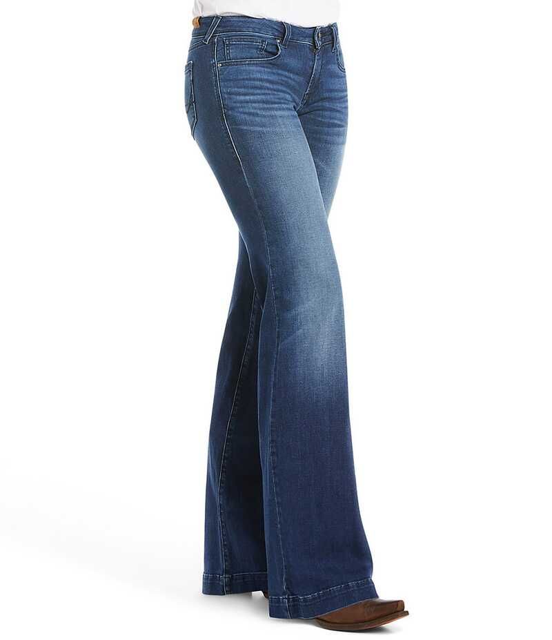 アリアト レディース ボトムス デニムパンツ ワイドレッグ ジーンズ Ariat Kelsea Mid Rise 5Pocket Stretch Wide Leg Jeans Joanna