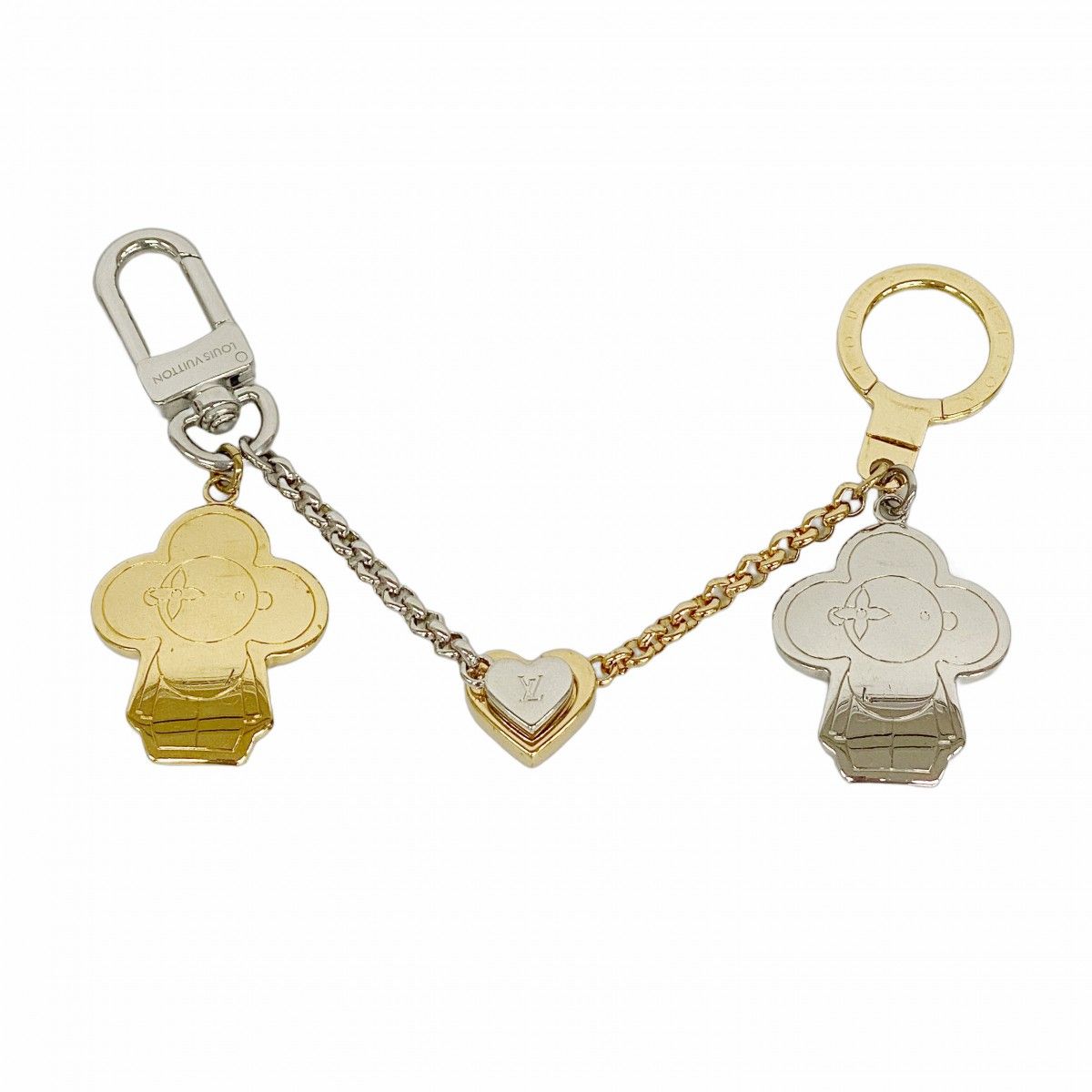 【6ee4857-h】ルイヴィトン キーホルダー・チャーム チェーンヴィヴィエンヌBFF M00835 ゴールド シルバー【中古】メンズ レディース ユニセックス