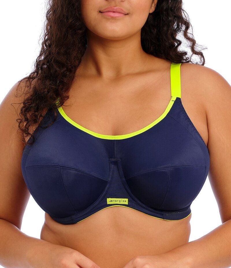 エロミ レディース アンダーウェア ブラジャー Elomi Energise Convertible FullFigure Sports Bra Navy ネイビー
