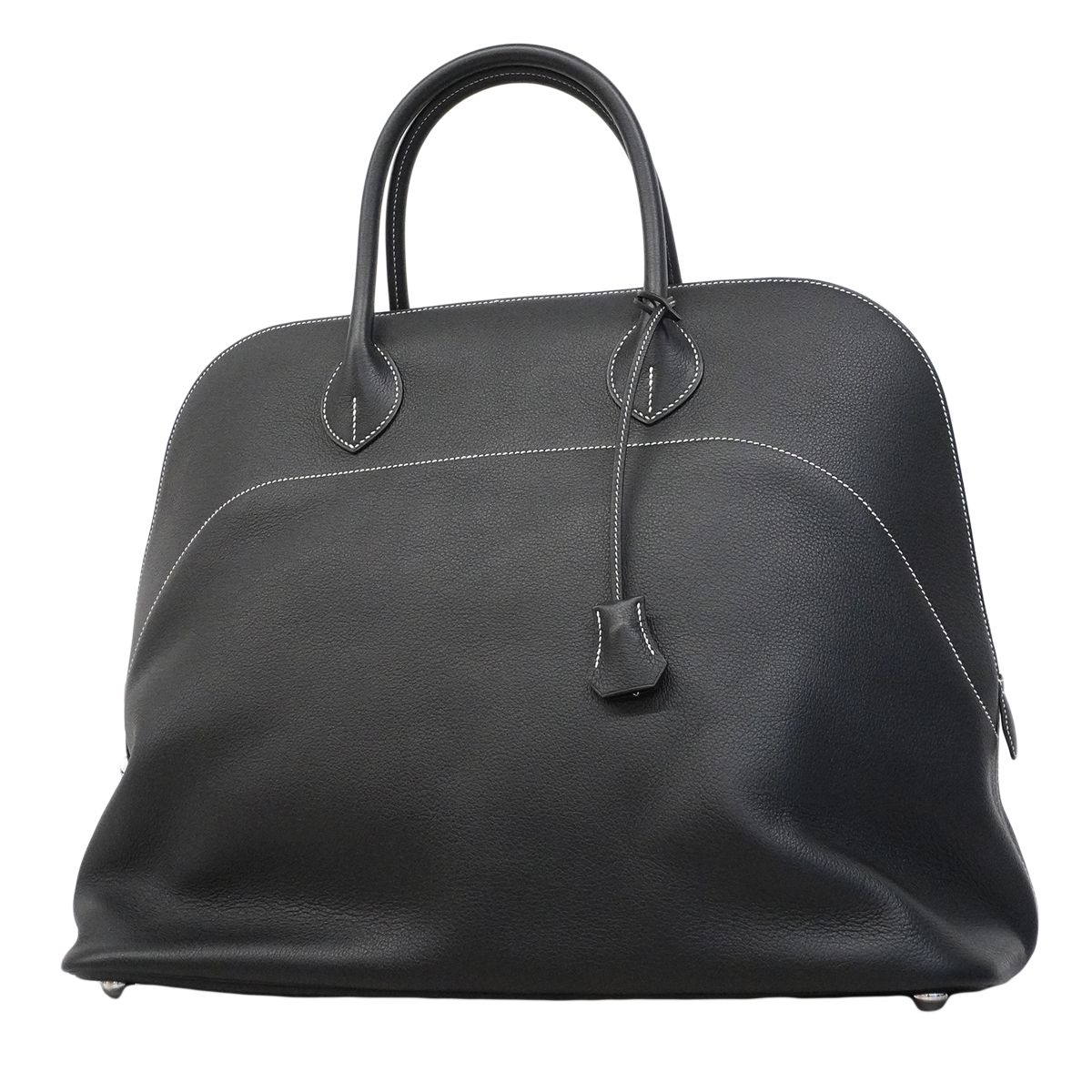【6ee5023】エルメス ハンドバッグ ボリードリラックス45 エバーカラー ブラック シルバー金具 B刻印【中古】メンズ