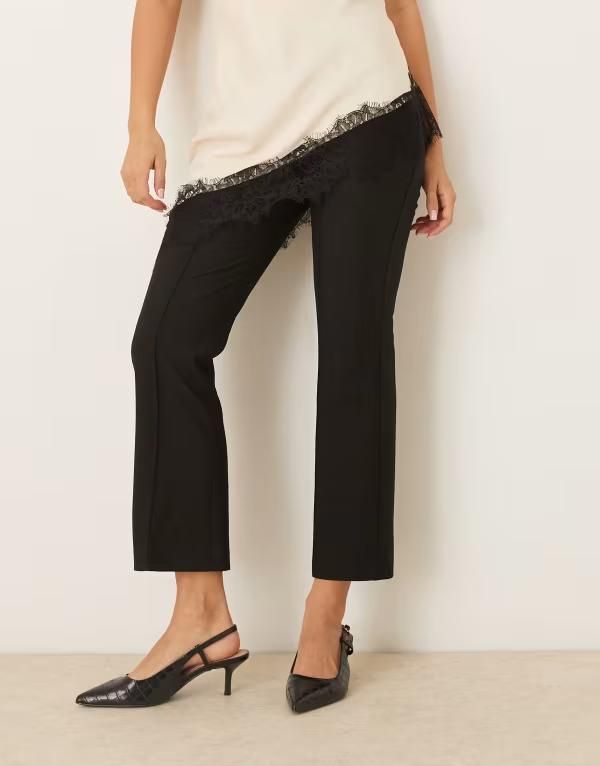 エイソス レディース ボトムス カジュアルパンツ パンツ ASOS DESIGN tailored kick flare pants Black ブラック