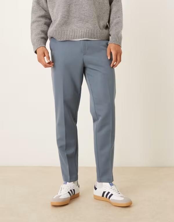 エイソス メンズ ボトムス カジュアルパンツ ASOS DESIGN smartapered pants BLUE ブルー
