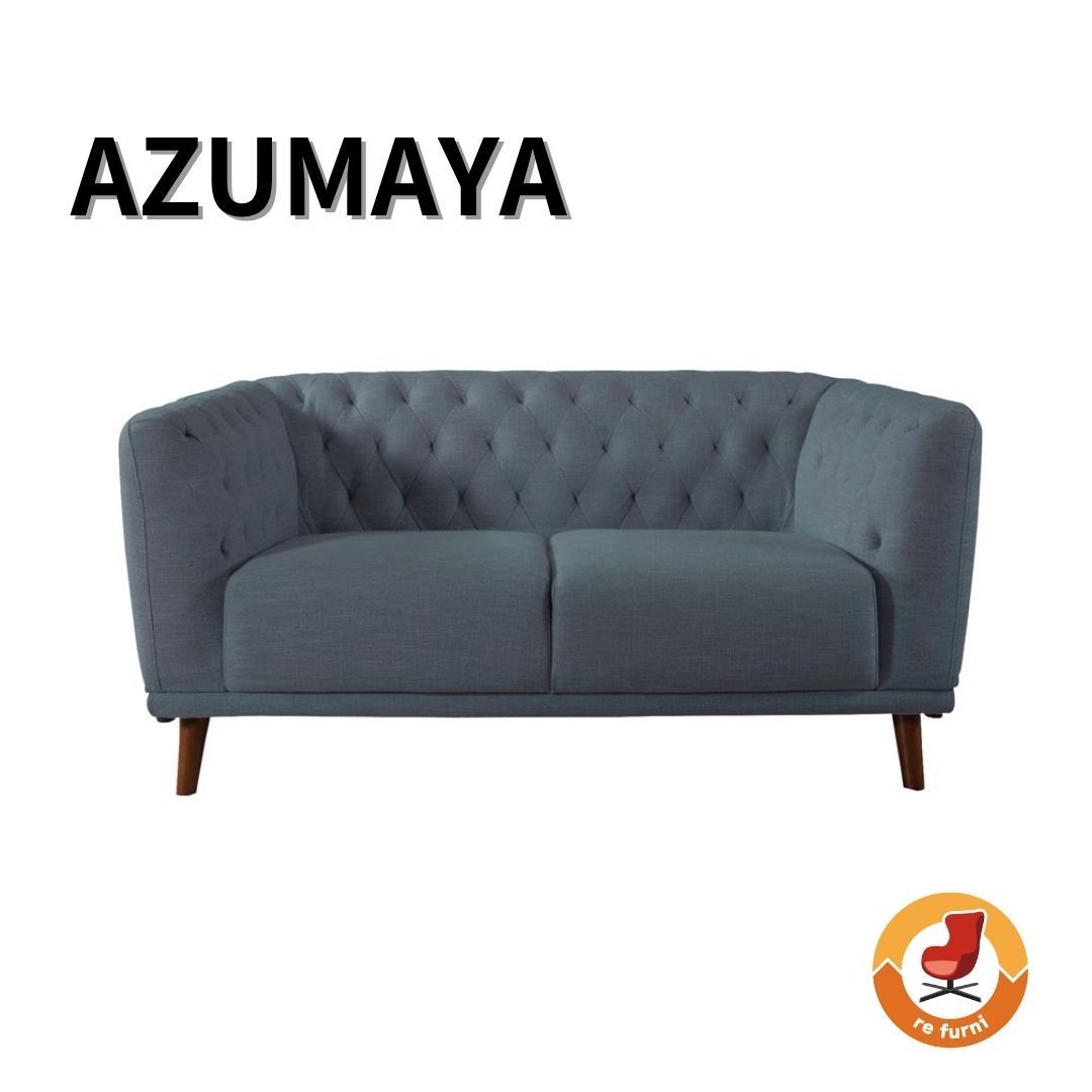 【新品未使用】 AZUMAYA 東谷 HS-523GY ソファ 2人掛け 幅146cm ファブリック 布地 おしゃれ 北欧 シンプル モダン ロータイプ ポケットコイル