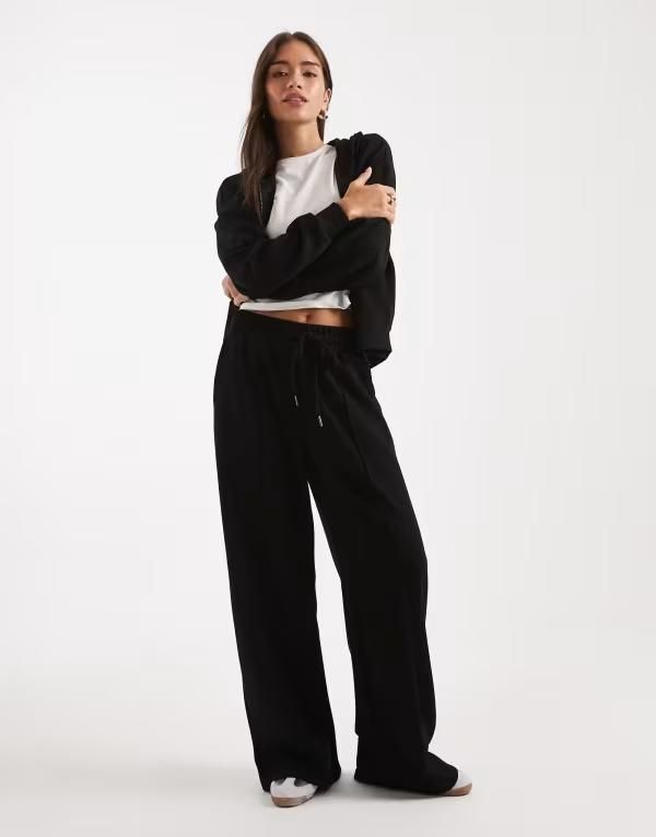 ブレーブソウル レディース ボトムス カジュアルパンツ ストレート スウェットパンツ スキューバ Brave Soul straight leg sweatpantscubastyle fabric Black ブラック