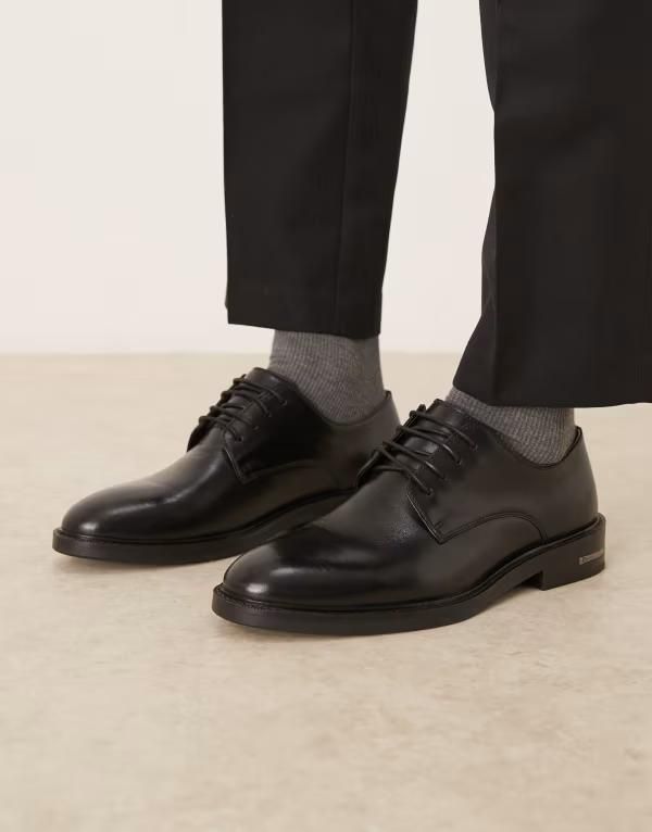 ウォークロンドン メンズ シューズ スニーカー レース レザー Walk London oliver lace up shoes leather Black ブラック