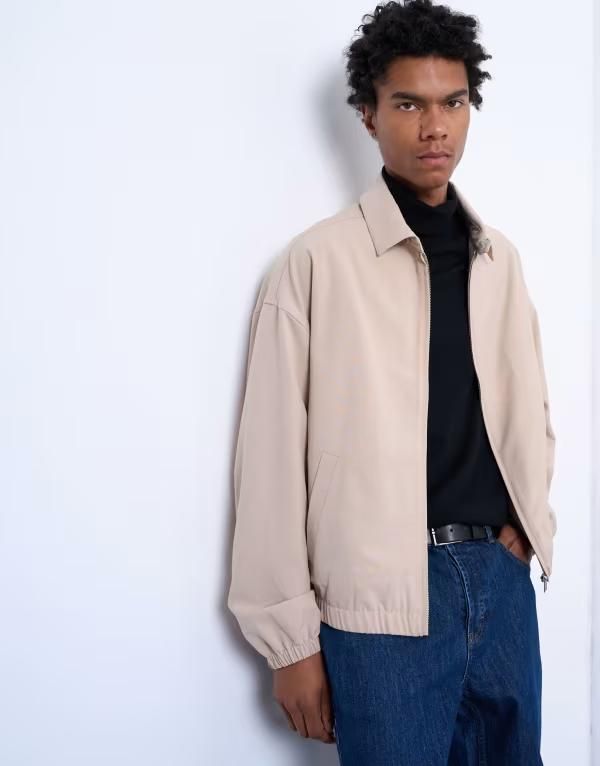トップマン メンズ アウター ジャケット・ブルゾン Topman harrington jacket in stone ストーン