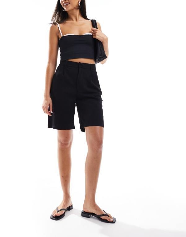 ジェイディーワイ レディース ボトムス ハーフパンツ・ショーツ JDY longline short black ブラック