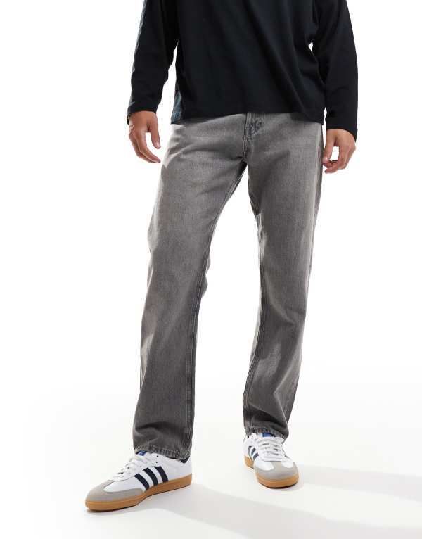 ジャック アンド ジョーンズ メンズ ボトムス デニムパンツ Jack Jones chris straight jean wash Gray Denim グレー