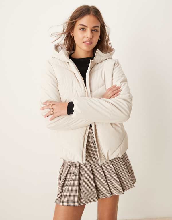 ジェイディーワイ レディース アウター ジャケット・ブルゾン ジャケット JDY short puffer jacket Offwhite オフホワイト