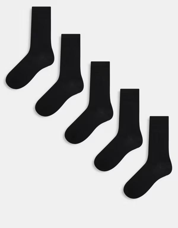 オンリーアンドサンズ メンズ アンダーウェア 靴下 Only Sons 5 pack socks Black ブラック