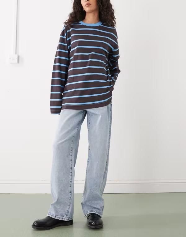 ノイジーメイ レディース ボトムス デニムパンツ ハイウエスト ジーンズ Noisy May Josie high waist baggy jeans in light Blue Denim デニム