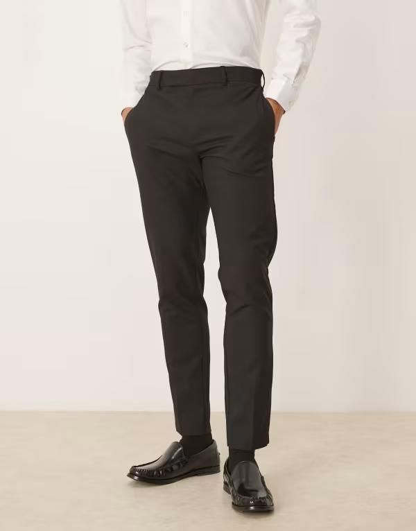 エイソス メンズ ボトムス カジュアルパンツ ASOS DESIGN smart skinny pants Black ブラック