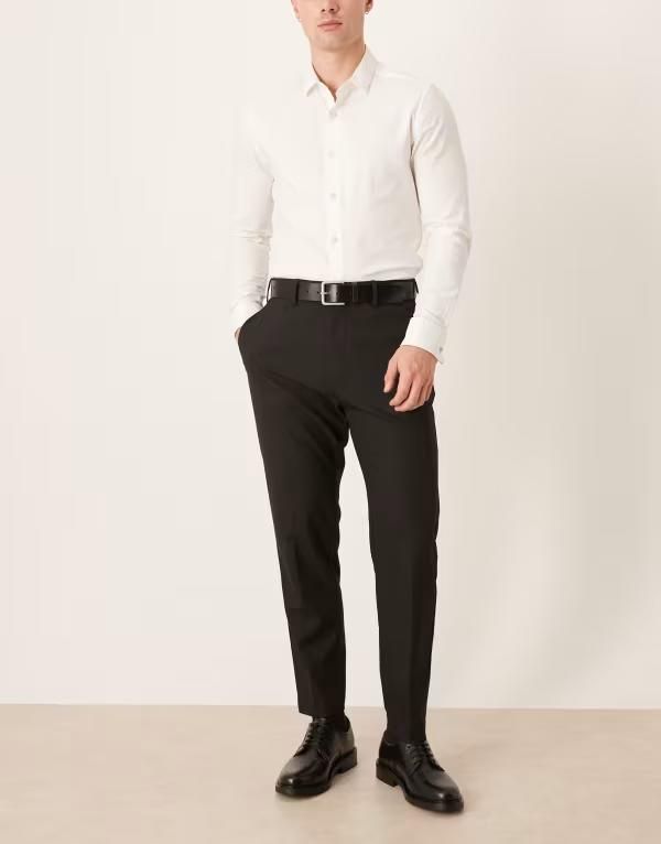 エイソス メンズ ボトムス カジュアルパンツ ASOS DESIGN smartapered pants Black ブラック