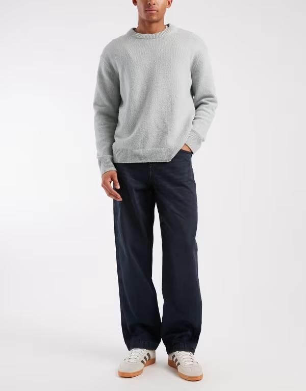 エイソス メンズ ボトムス デニムパンツ ジーンズ ASOS DESIGN baggy fit jeans in dark wash Dark wash blue ブルー