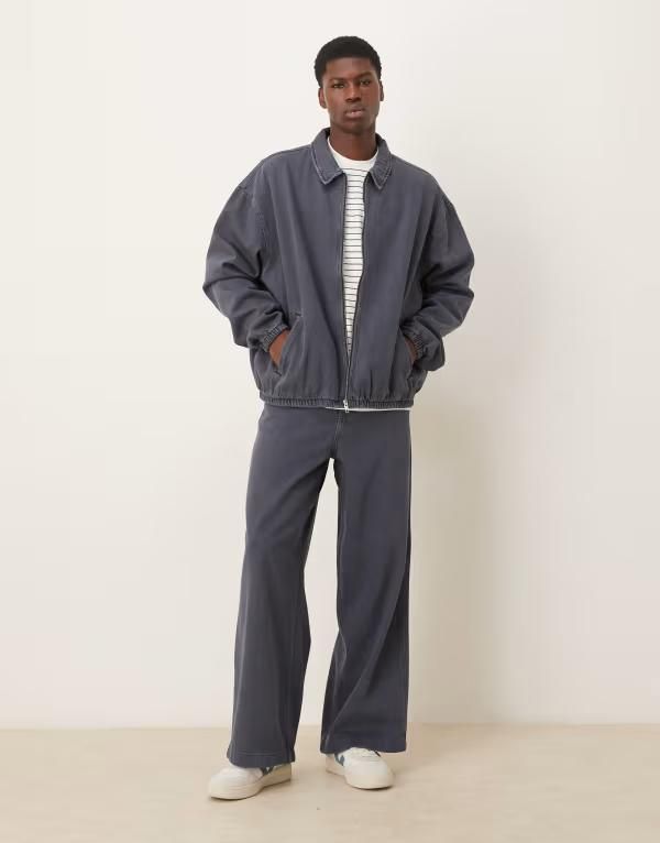 エイソス メンズ ボトムス デニムパンツ ジーンズ ASOS DESIGN super baggy jeans overdye part of a set Dark wash blue ブルー