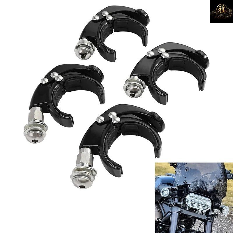 54mm 56mm ウインドシールドクランプ ハーレー ファットボブ 2018-2024 ローライダー ST 2022-2025 スポーツスター S RH1250S 2021-2025