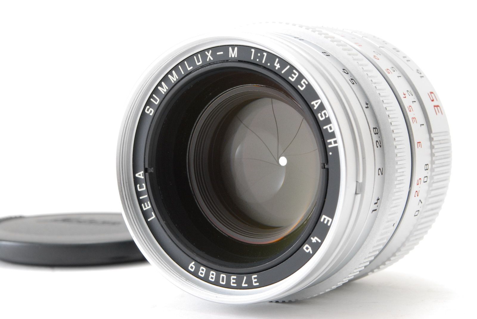 【美品 保障付 動作確認済】Leica ライカ Summilux ズミルックス 35mm f/1.4 E46 ASPH. シルバー MF レンズ Mマウント #V2742