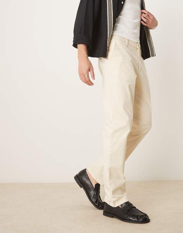 エイソス メンズ ボトムス カジュアルパンツ パンツ ASOS DESIGN slim flare dress pants CAMEL キャメル