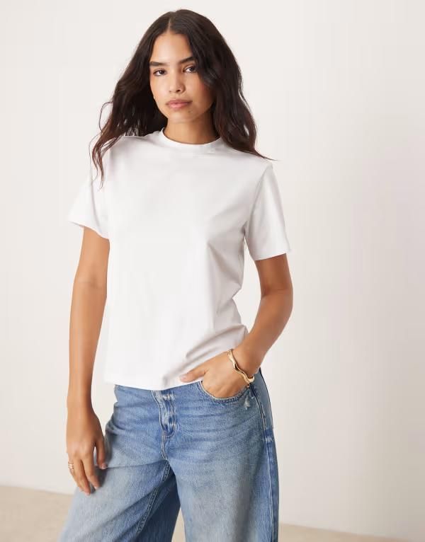 ヴィラ レディース トップス Tシャツ Vila oversized boyfriend fitshirt Bright White ホワイト