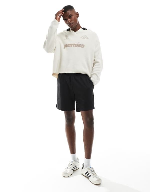 オンリーアンドサンズ メンズ ボトムス ハーフパンツ・ショーツ ショートパンツ ONLY SONS sweat shorts Black ブラック