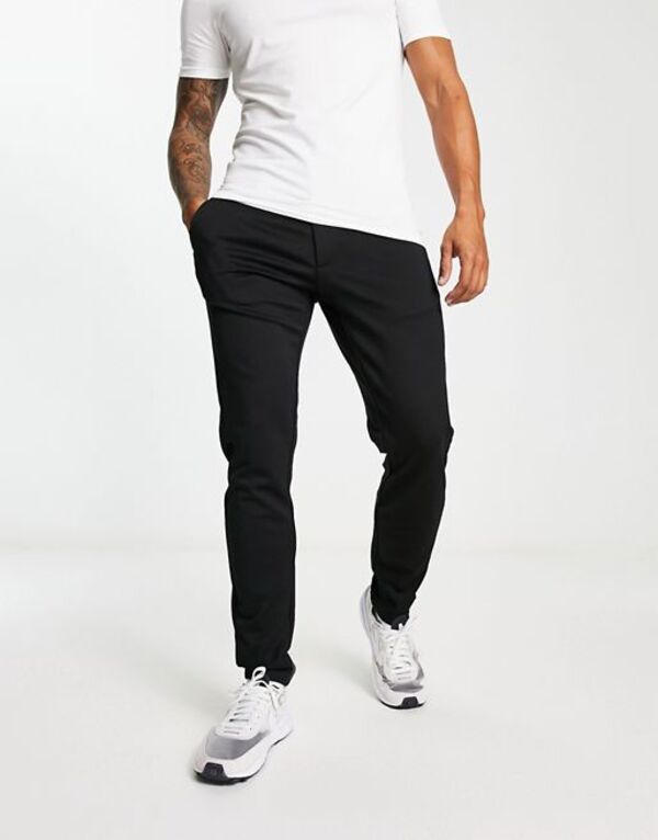 オンリーアンドサンズ メンズ ボトムス カジュアルパンツ テーパードフィット パンツ Only Sons slim tapered fit pants Black ブラック