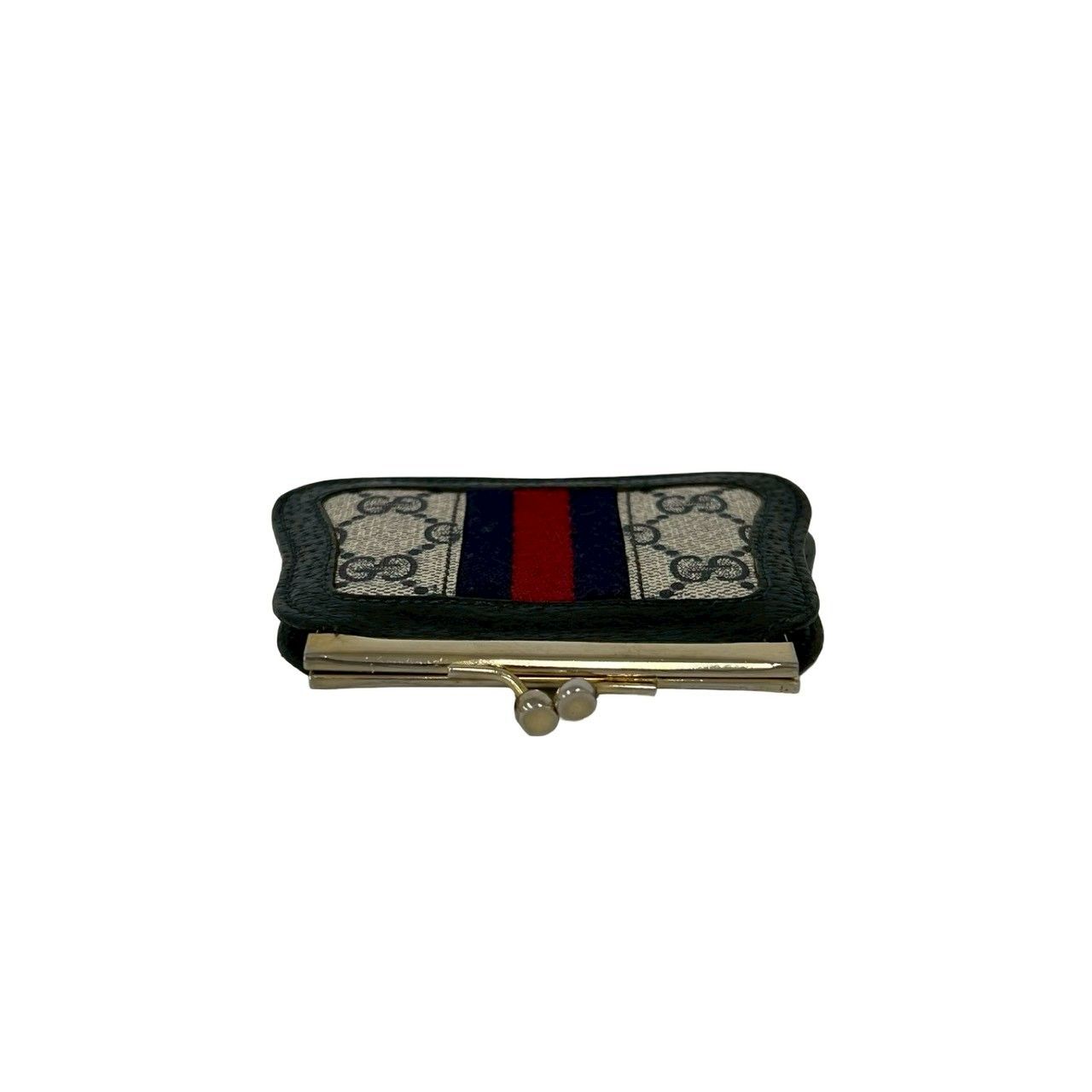 極 美品 希少品 GUCCI グッチ シェリーライン GG ロゴ 柄 レザー 本革