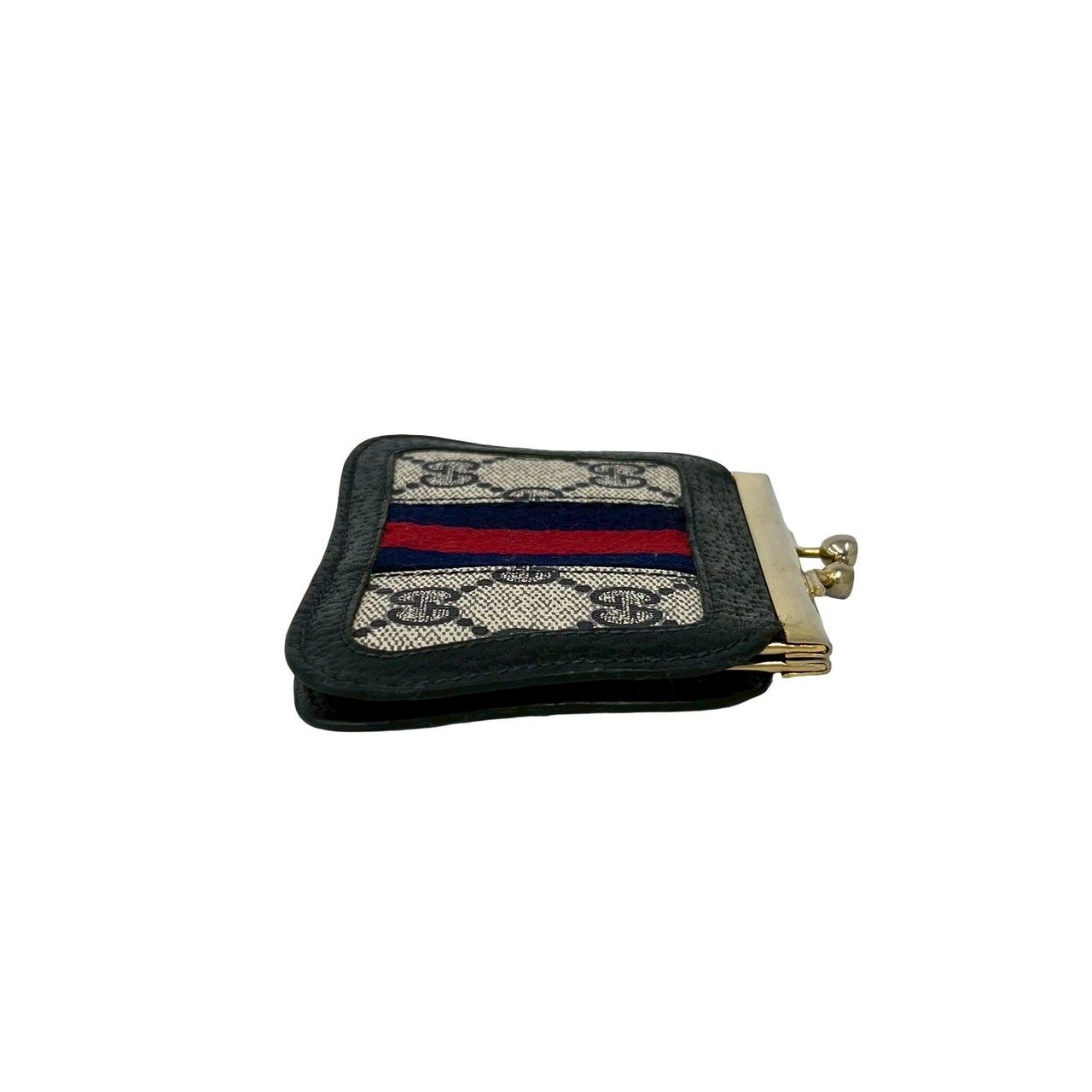極 美品 希少品 GUCCI グッチ シェリーライン GG ロゴ 柄 レザー 本革