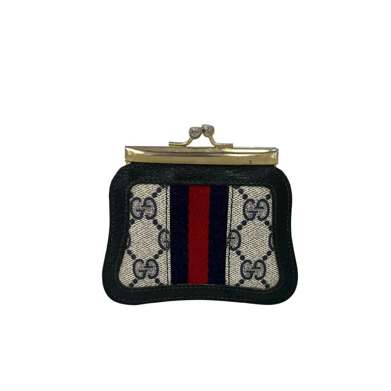 極 美品 希少品 GUCCI グッチ シェリーライン GG ロゴ 柄 レザー 本革
