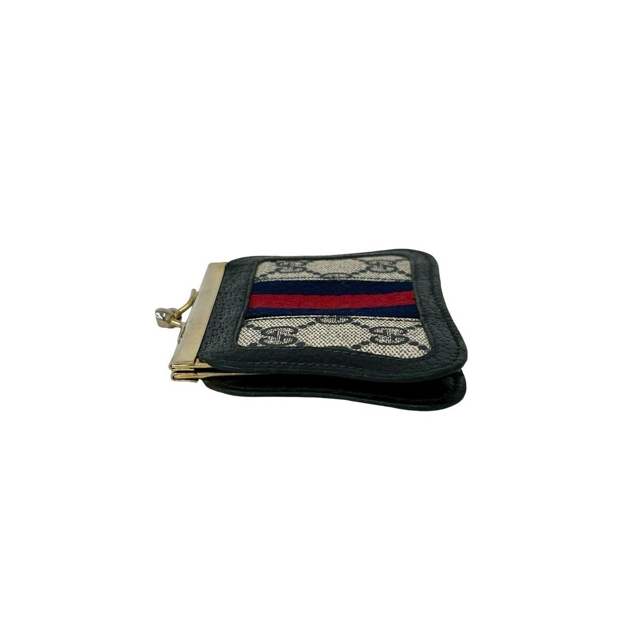 極 美品 希少品 GUCCI グッチ シェリーライン GG ロゴ 柄 レザー 本革