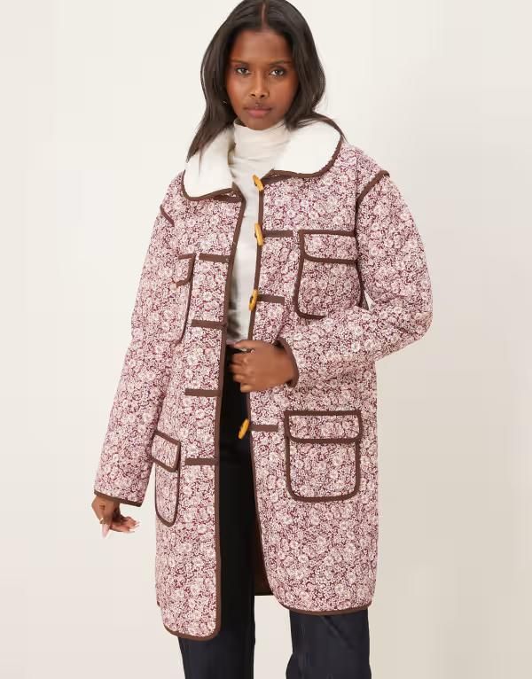 フォーラブアンドレモン レディース アウター コート フラワー柄 フラワー For Love Lemons Marlene floral chore coat Black ブラック