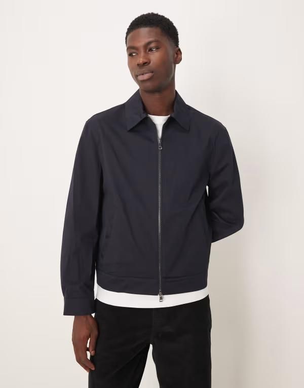 マンゴ メンズ アウター ジャケット・ブルゾン ジャケット Mango collared jacket NAVY ネイビー