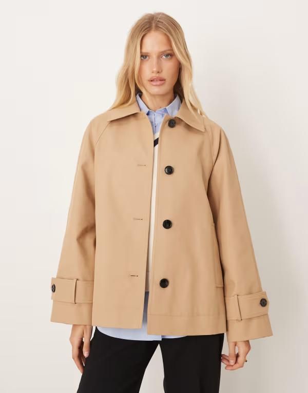 マンゴ レディース アウター ジャケット・ブルゾン パーカー コットン ジャケット Mango cotton parka jacket in light Light beige ベージュ