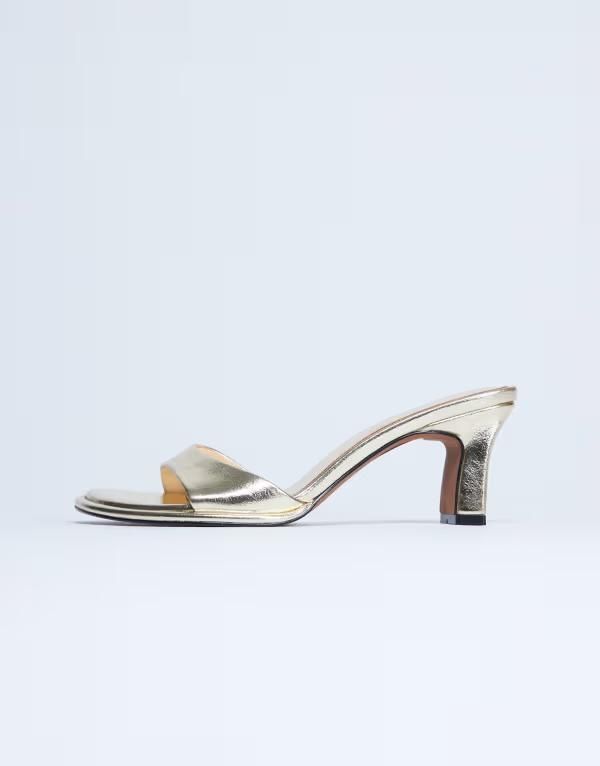 トップショップ レディース シューズ サンダル ヒール Topshop Ari mule heeled sandals GOLD ゴールド