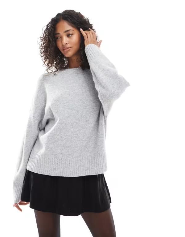 ヴェロモーダ レディース アウター ニット・セーター セーター Vero Moda soft oneck sweater in light gray melange Light Gray Melange グレー