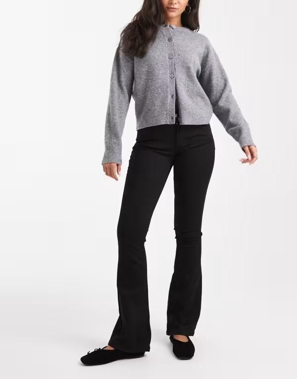 ヴェロモーダ レディース ボトムス デニムパンツ ジーンズ Vero Moda Flash mid rise flare jeans Black ブラック