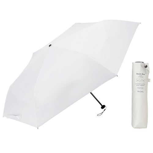Waterfront 折りたたみ傘 日傘 兼用 雨傘 ホワイト クラウド 55cm 210g LESS IS MORE シリーズ 『クイックシャット ライト UV ブロック 折』 シェイプメモリー機能 撥水4級 UVカット99.9% 遮光99 3b9b47c9