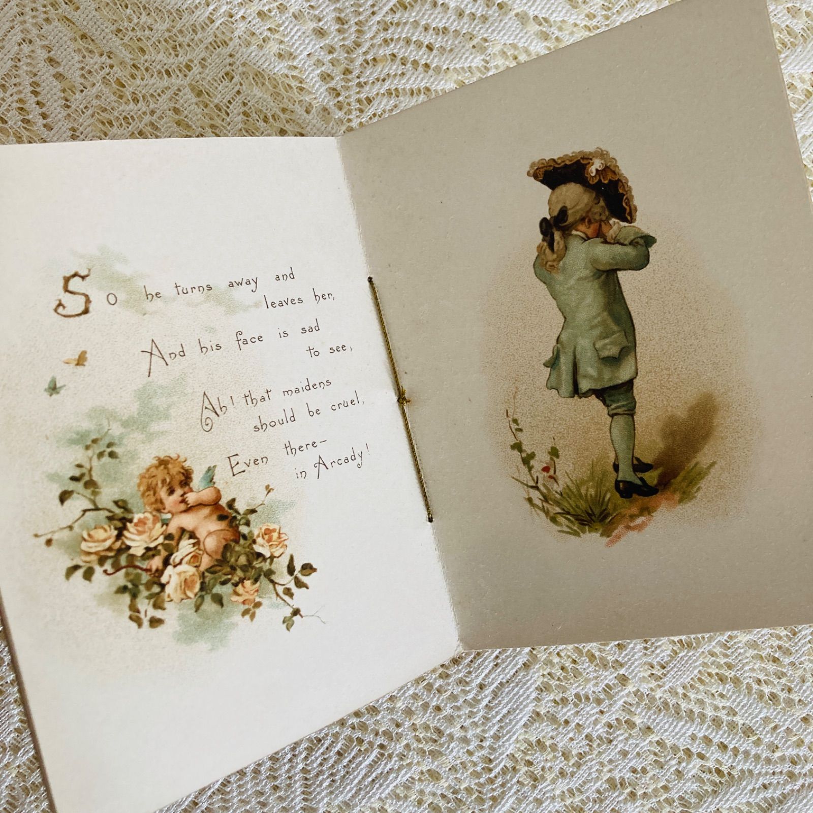 Harriett M. Bennett挿絵・クロモリトグラフの希少な詩集絵本 小さな