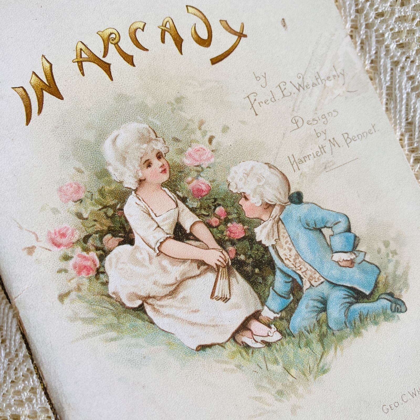 Harriett M. Bennett挿絵・クロモリトグラフの希少な詩集絵本 洋書