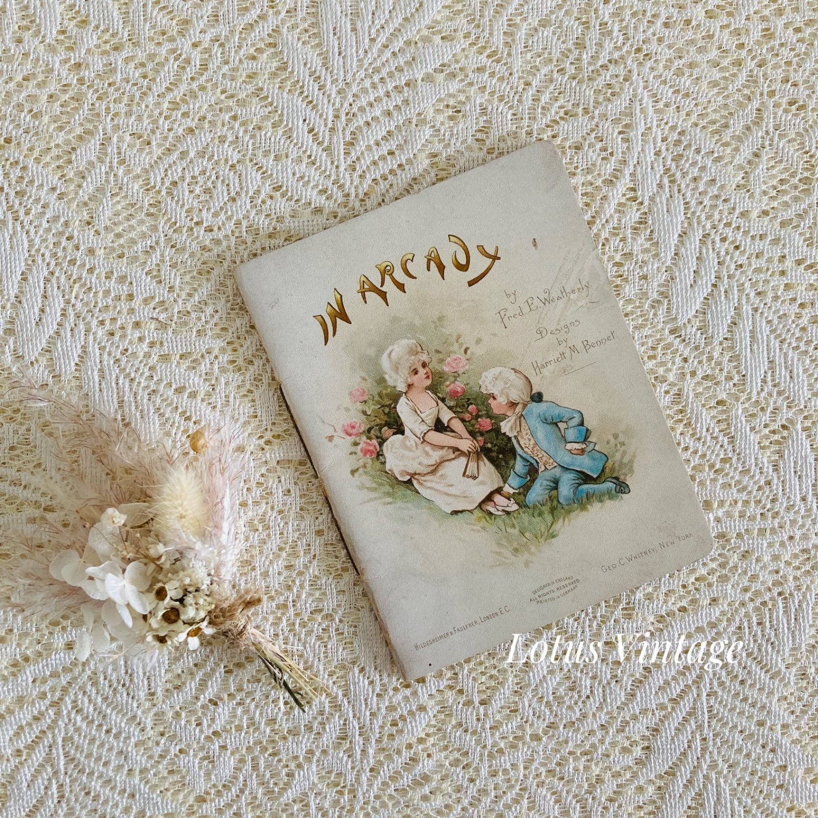 Harriett M. Bennett挿絵・クロモリトグラフの希少な詩集絵本 小さな