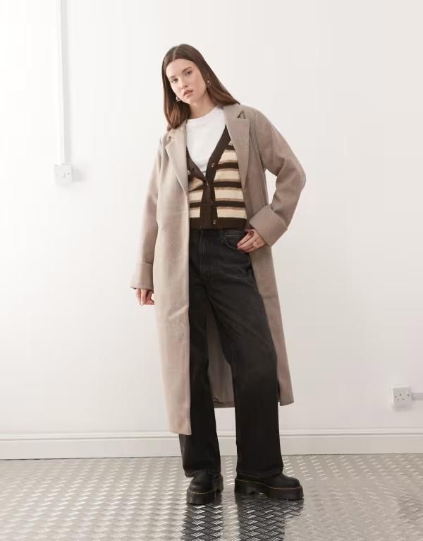 ノイジーメイ レディース アウター コート Noisy May longline coat Nomad ベージュ