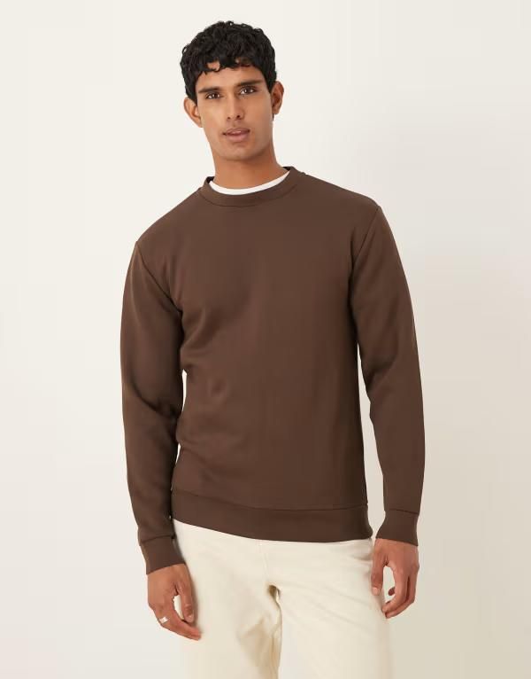 セレクティッド メンズ アウター パーカー・スウェット スウェット シャツ Selected Homme sweatshirt Demitasse ブラウン